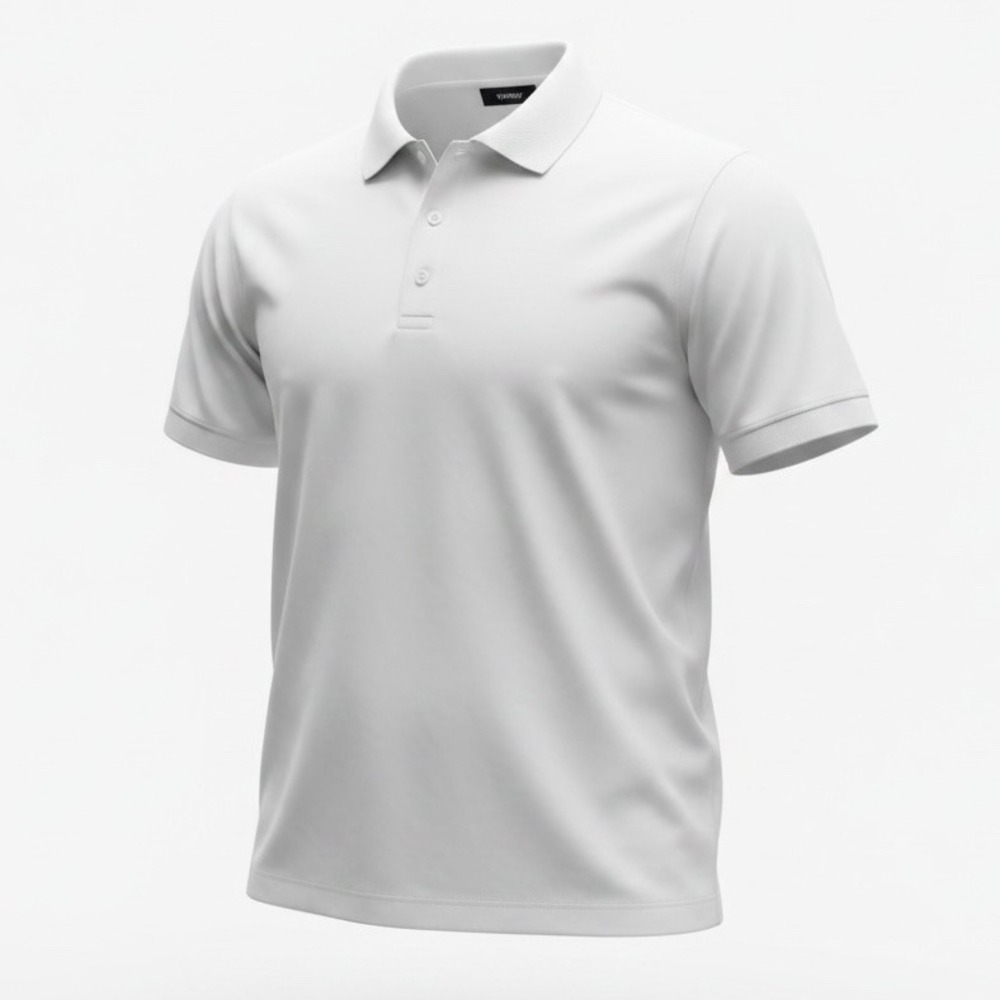 Theory Mens Bron B Atlas Pique 2 Polo Shirt White N0395512 Short Sleeve Size XL